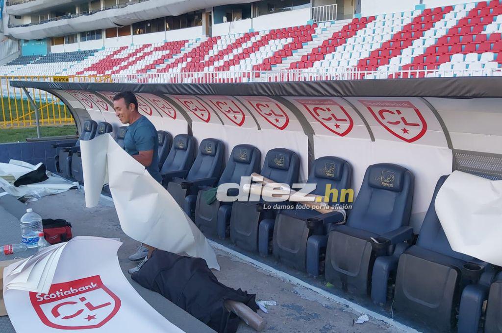 Así pulen el estadio Nacional de Tegucigalpa para la final entre Olimpia y Alajuelense en la Liga Concacaf