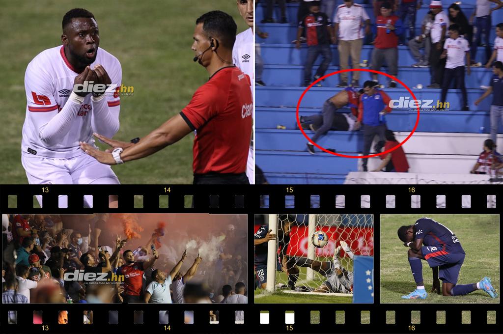 Violencia en las graderías, el extraño look de jugador de Motagua y el cordial saludo entre la Tota y Lavallén