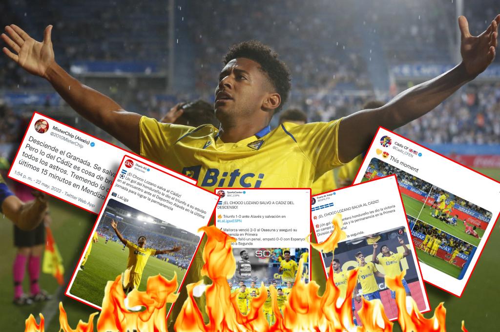 ¡Se rinden ante el Choco Lozano! La reacción de los medios y afición al gol del hondureño que salvó al Cádiz: “A sus pies”
