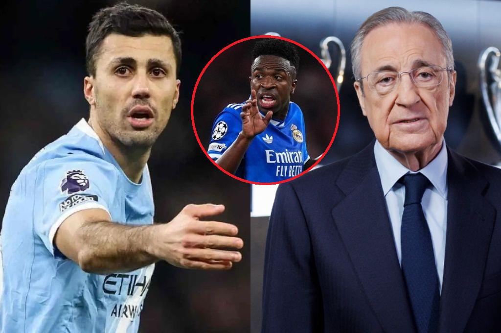 Si llega Vinicius se va del Real Madrid: la decisión que ha tomado Florentino con el fichaje de Rodri; Guardiola ya lo sabe