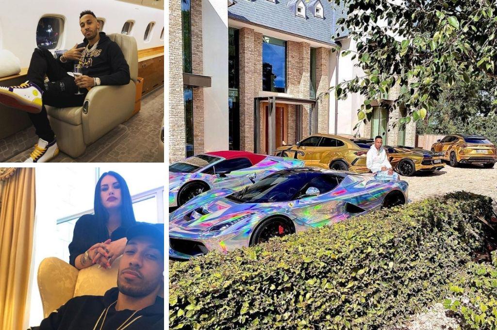 Autos, mansiones y su avión: Así es la vida de millonario de Aubameyang, el nuevo fichaje del Barcelona
