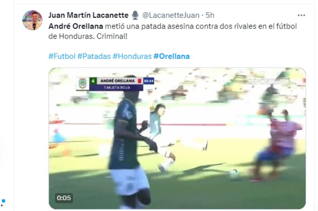 “Tremenda patada voladora”: Prensa internacional destaca la brutal entrada de André Orellana en el clásico Marathón vs Olimpia