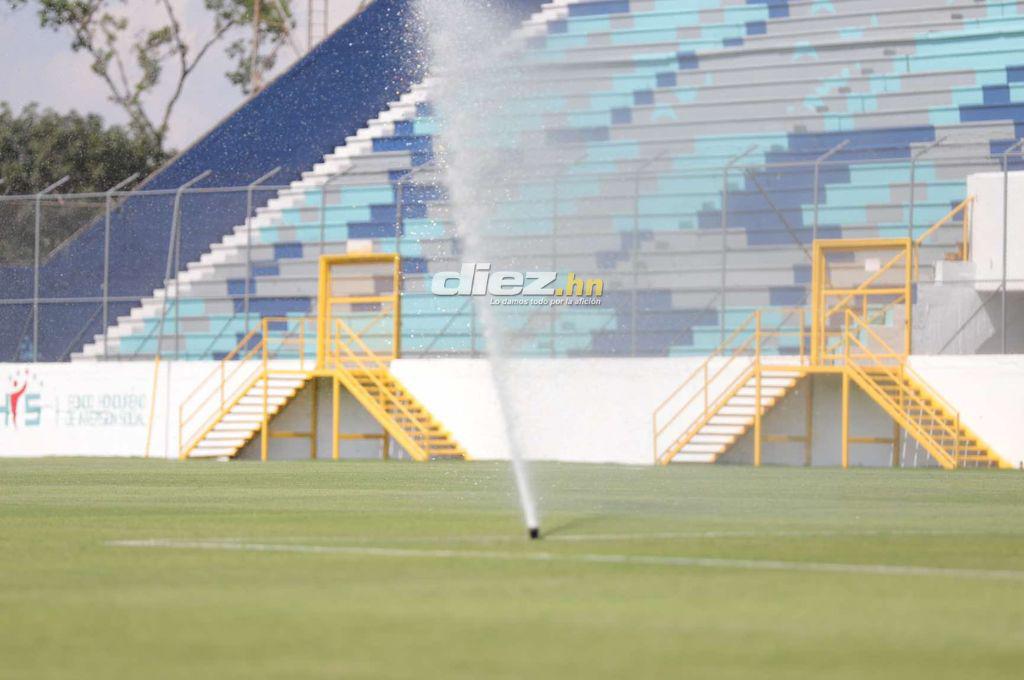Así luce la nueva grama del estadio Morazán de San Pedro Sula para el Real España vs Olimpia