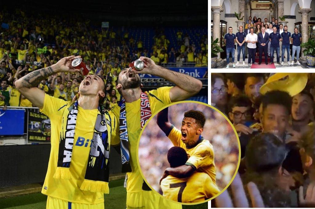 Choco Lozano como todo un ídolo: Así fue la “loca” celebración de los jugadores del Cádiz con su afición