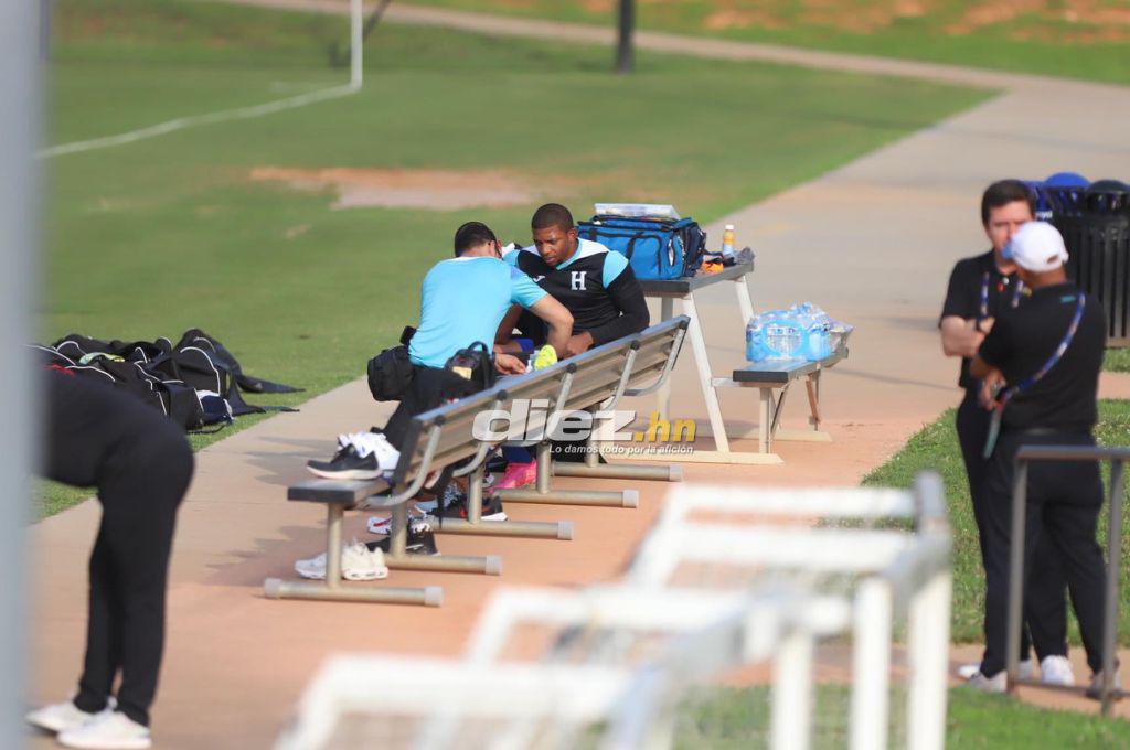 La charla de Diego con futbolista y la admiración de “Chelito” a Pinto: el último entrenamiento de Honduras antes de enfrentar a Haití