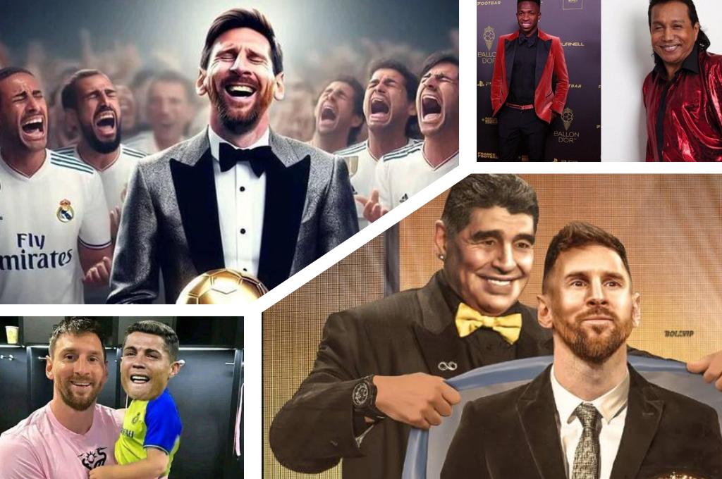 No se olvidaron de Cristiano Ronaldo: Así fueron los jocosos memes de Messi en la gala del balón de Oro 2023