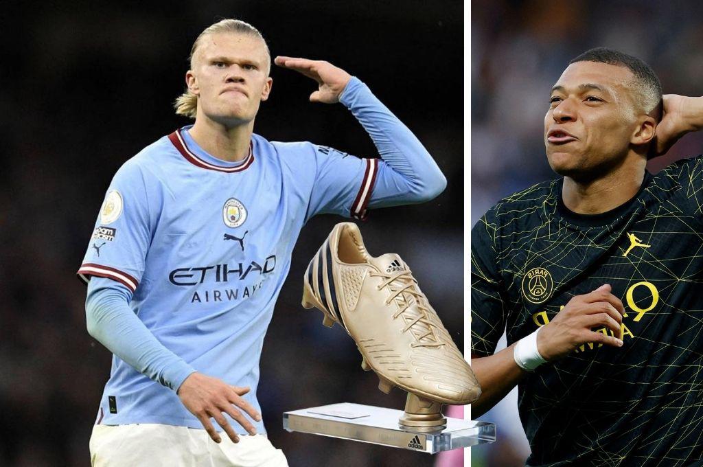 Así está la lucha por la Bota de Oro: Haaland pulveriza a Mbappé y Harry Kane: ¿Podrán alcanzar al noruego?