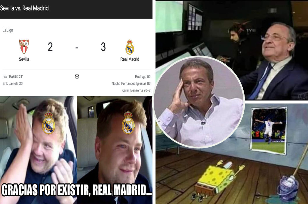 Barcelona, el árbitro y Benzema son protagonistas: Los jocosos memes que dejó la remontada del Real Madrid al Sevilla