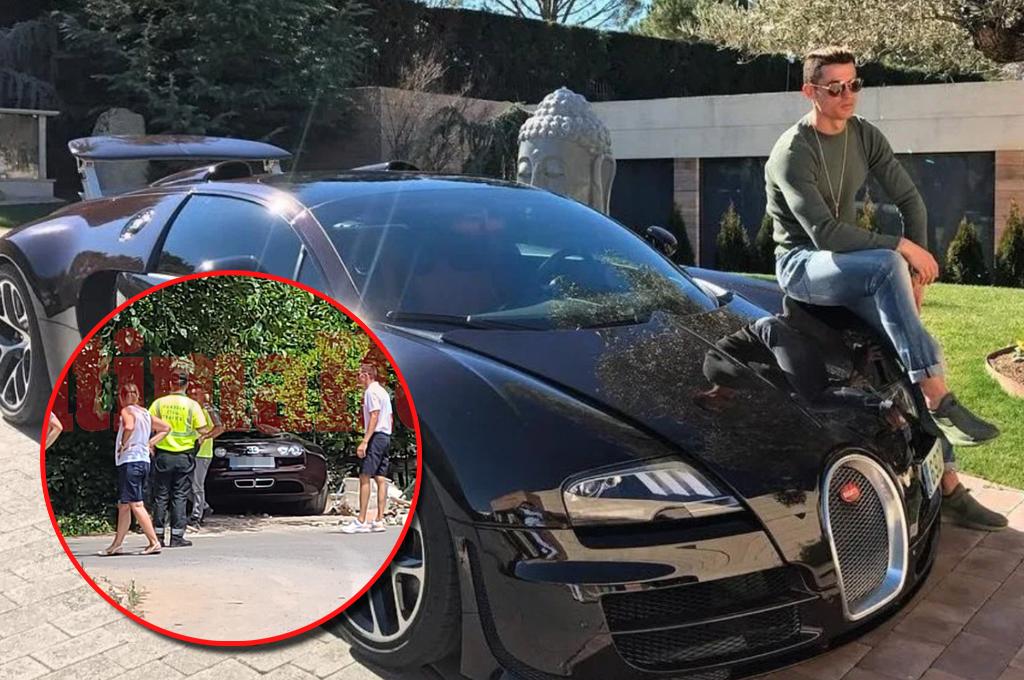 El lujoso Bugatti Veyron de Cristiano Ronaldo sufre fuerte accidente en España