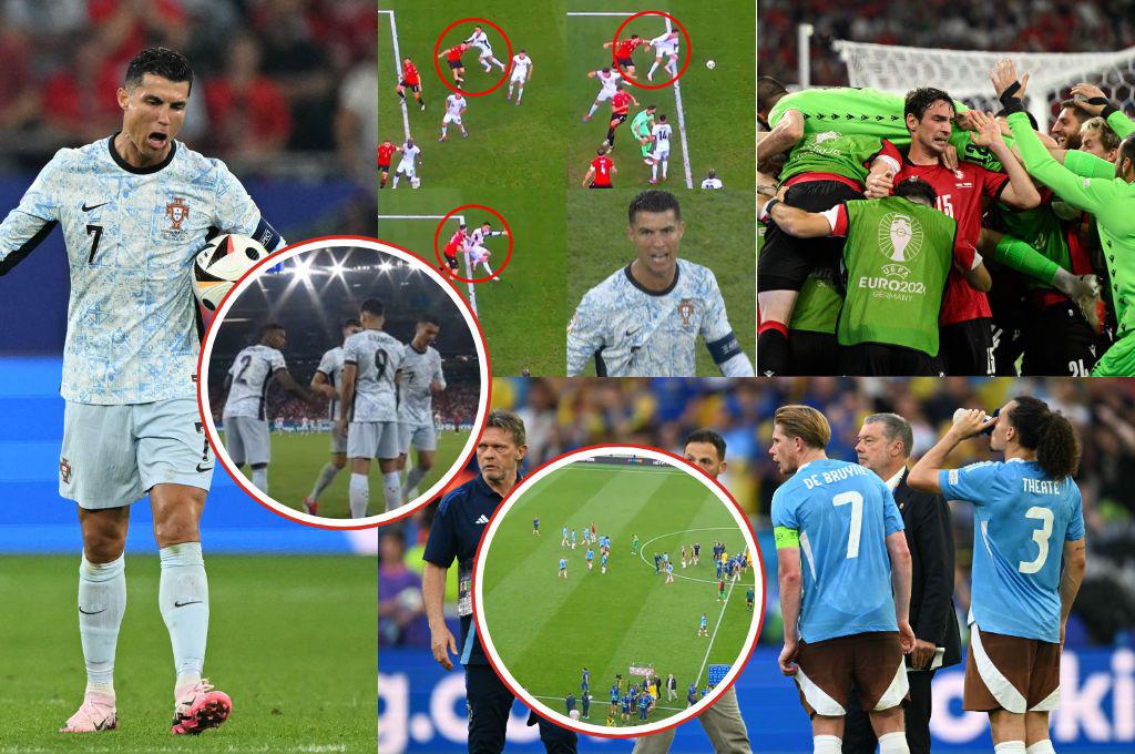 El máximo culpable de la caída de Portugal y Cristiano mostró su furia ante Georgia; De Bruyne se peleó con hinchas de Bélgica