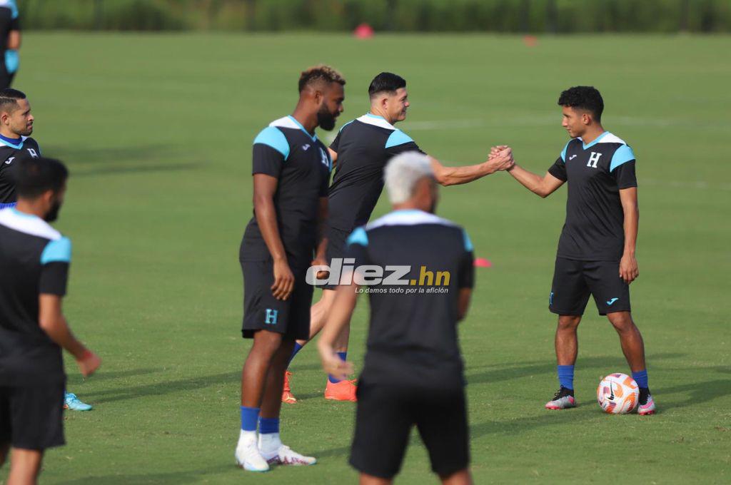 La charla de Diego con futbolista y la admiración de “Chelito” a Pinto: el último entrenamiento de Honduras antes de enfrentar a Haití