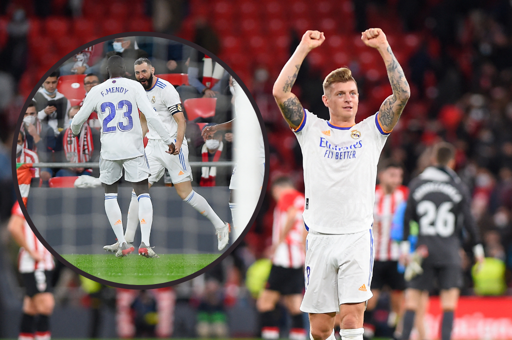 Sufrido triunfo del Real Madrid ante el Athletic de Bilbao; Benzema marcó nuevo doblete en La Liga