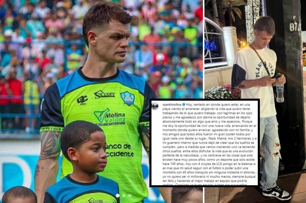 Santiago Molina, exjugador de Olancho FC, anuncia su retiro del fútbol con apenas 28 años; el motivo y su dura carta