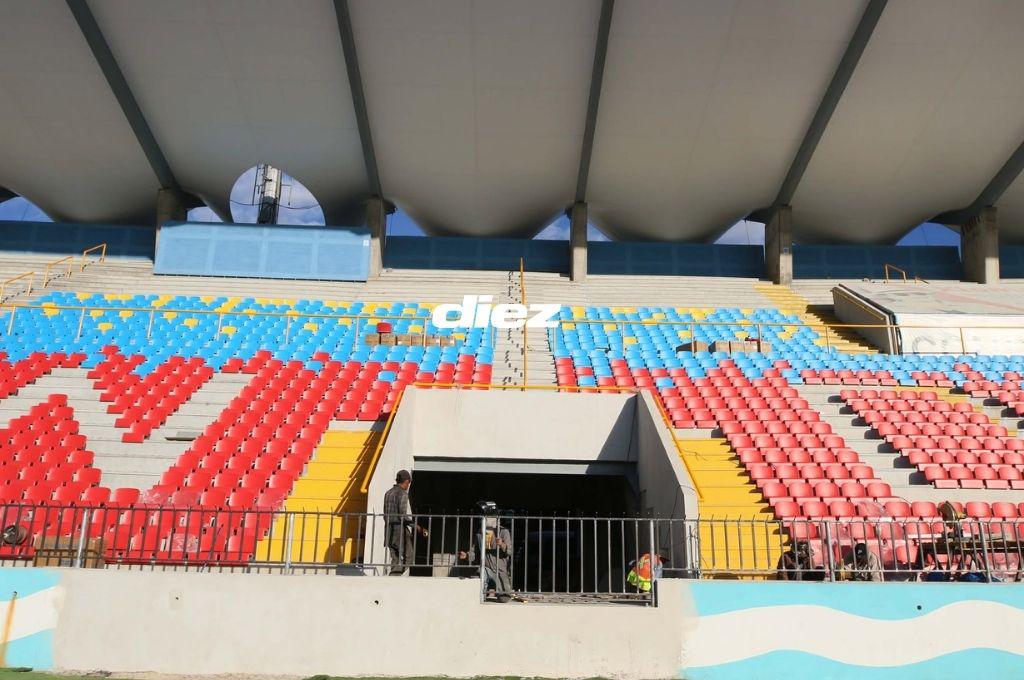 Luce impecable Estadio Nacional previo a la gran final Olimpia-Marathón; así pulen los últimos detalles en su gradería