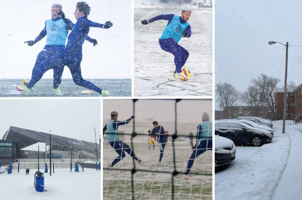Como pingüinos bajo la nieve, así se entrena Estados Unidos en el congelado Columbus previo a las eliminatorias