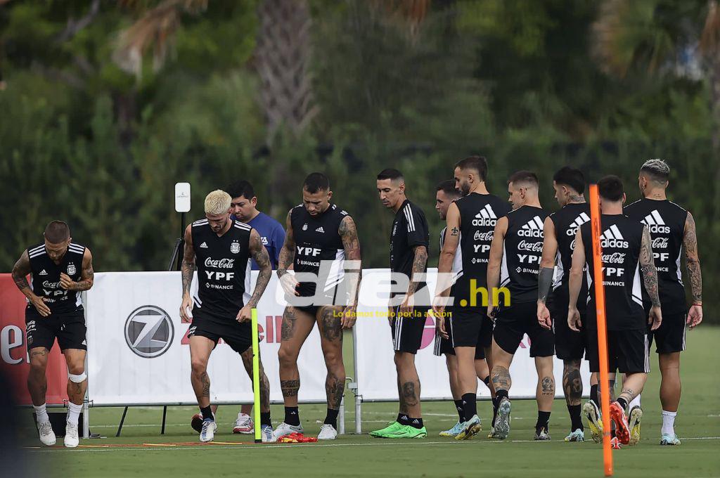 Así fue el segundo entreno de Argentina en Miami: liderado por Messi, Di María concentrado y las hermosas aficionadas