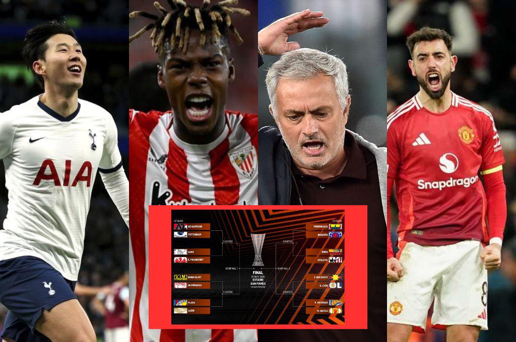 Mourinho fracasa y Manchester United por la historia: Así se jugarán los cuartos de final de la Europa League