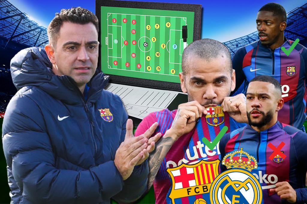 Con el nuevo fichaje: alineación del Barça para echar al Real Madrid de la Supercopa de España en el primer Clásico de Xavi como DT