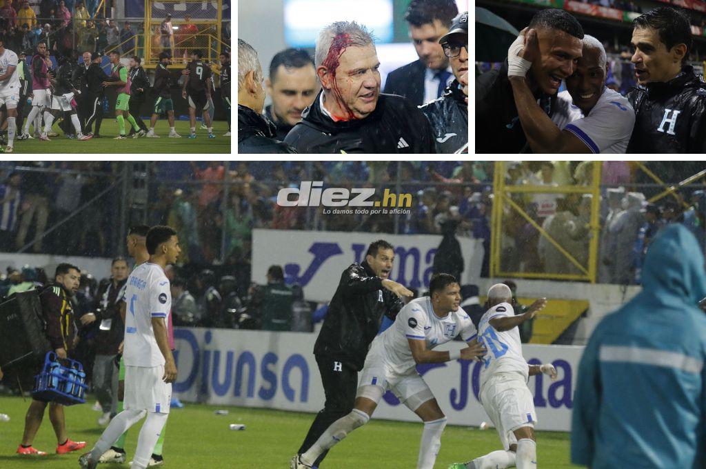 Bronca entre jugadores, el festejo de Honduras tras vencer a México y el feo gesto de Javier Aguirre, quien sufrió un corte en la cabeza