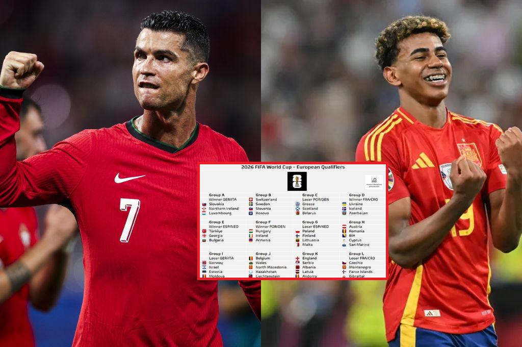OFICIAL: así quedaron los grupos de las eliminatorias UEFA rumbo al Mundial 2026; lo rivales de España y Portugal