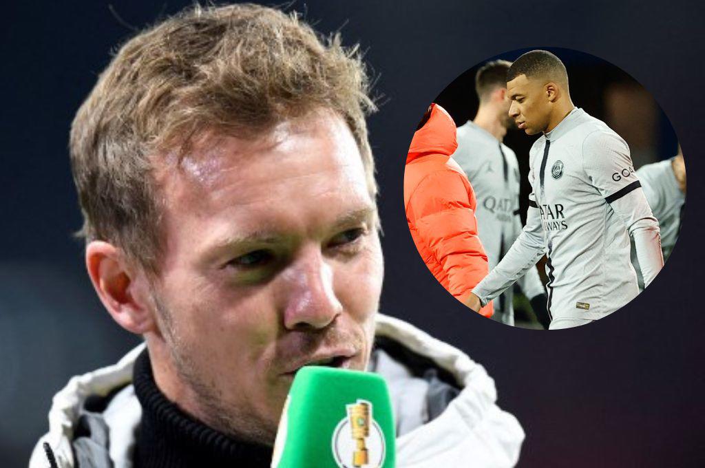 ¿Estrategia del PSG? La reacción de Nagelsmann, técnico del Bayern, a la lesión de Mbappé: “Pueden estar jugando al póker”