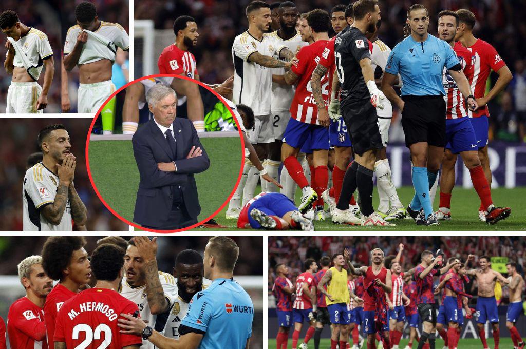 Frustración de Bellingham y Ancelotti; bronca al final y el festejo de Griezmann en el gane del Atlético al Real Madrid