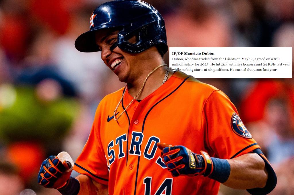 Mauricio Dubón firma nuevo contrato con los Astros de Houston para el 2023: asciende su salario al doble