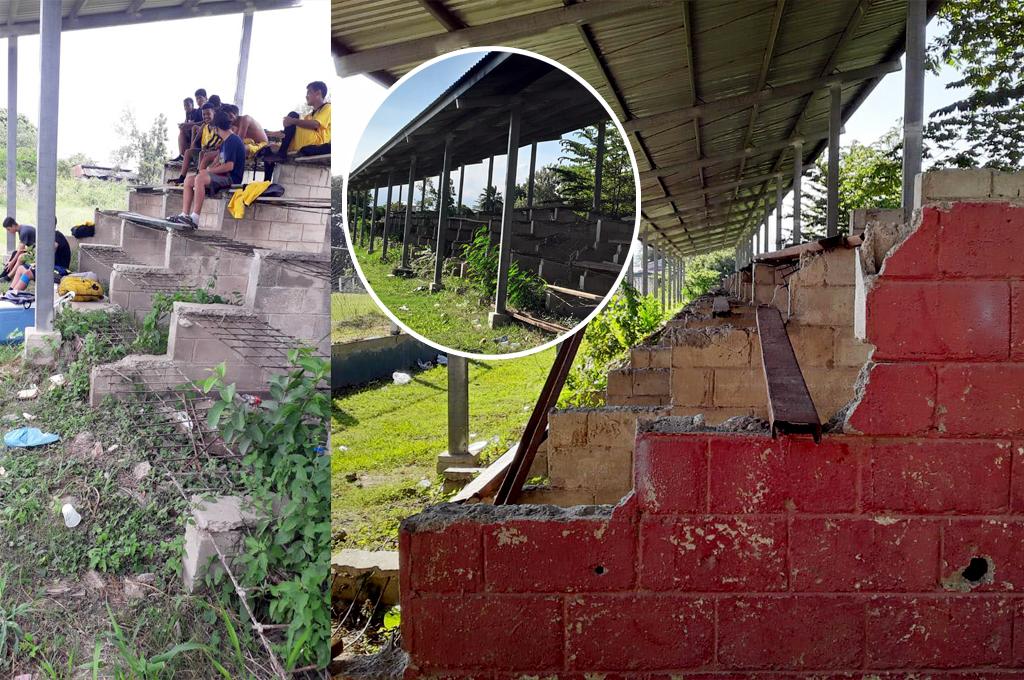 El estadio Milton Flores de La Lima en completo abandono: La detestable forma en cómo entrenan las Ligas Menores
