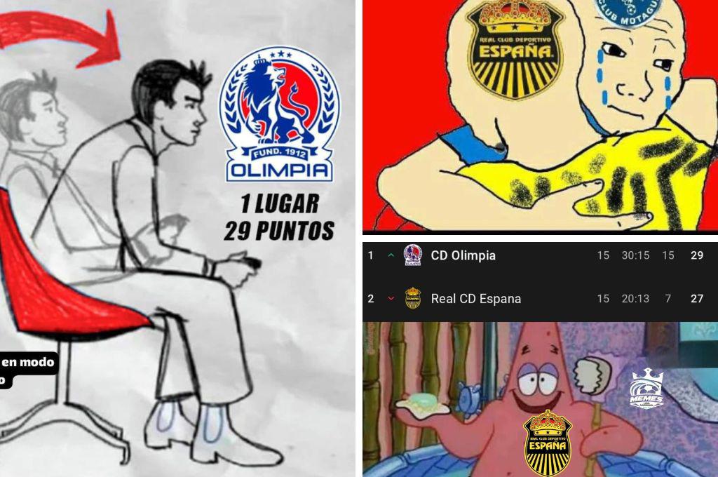 Los memes no perdonan a Real España tras perder el liderato de la Liga Nacional ante Olimpia