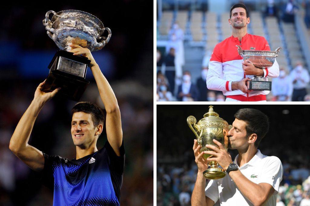 ¡Digno de aplaudir! Estos son los 21 grand slam de Novak Djokovic a lo largo de su carrera profesional en el tenis
