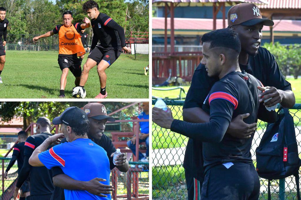 Una visita especial y se fue con regalo: Alberth Elis sorprende a los jugadores del Olimpia en Houston, Estados Unidos