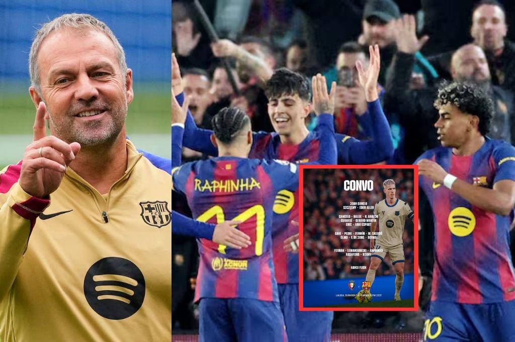 Regresa el mejor jugador del Barcelona: con dos sorpresas, esta es la lista de Flick para jugar hoy ante el Osasuna