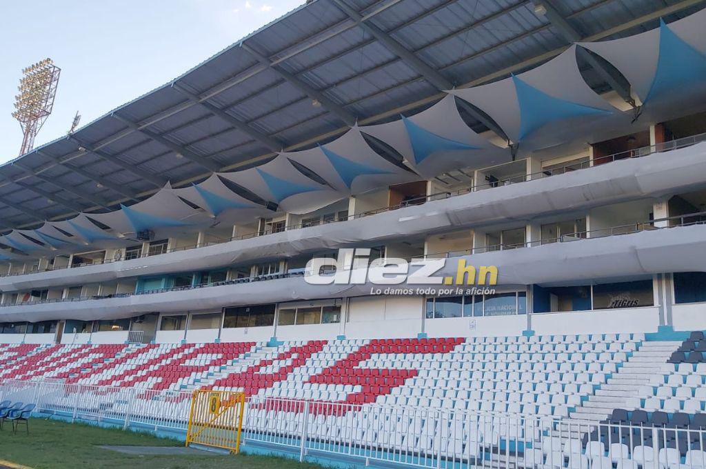 Así pulen el estadio Nacional de Tegucigalpa para la final entre Olimpia y Alajuelense en la Liga Concacaf