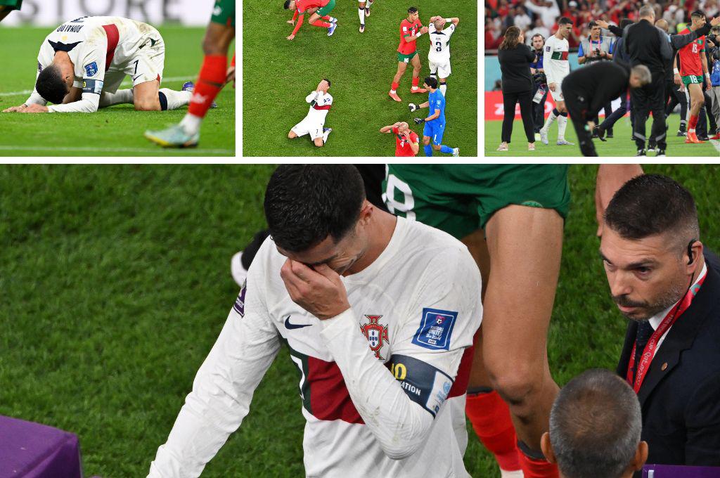 Lágrimas en su último Mundial: Las desgarradoras imágenes de Cristiano Ronaldo tras ser eliminado en Qatar 2022