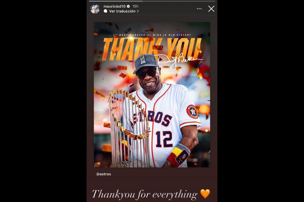 Mauricio Dubón se despide con mensaje emotivo: Dusty Baker anuncia su retiro como manager de los Astros de Houston