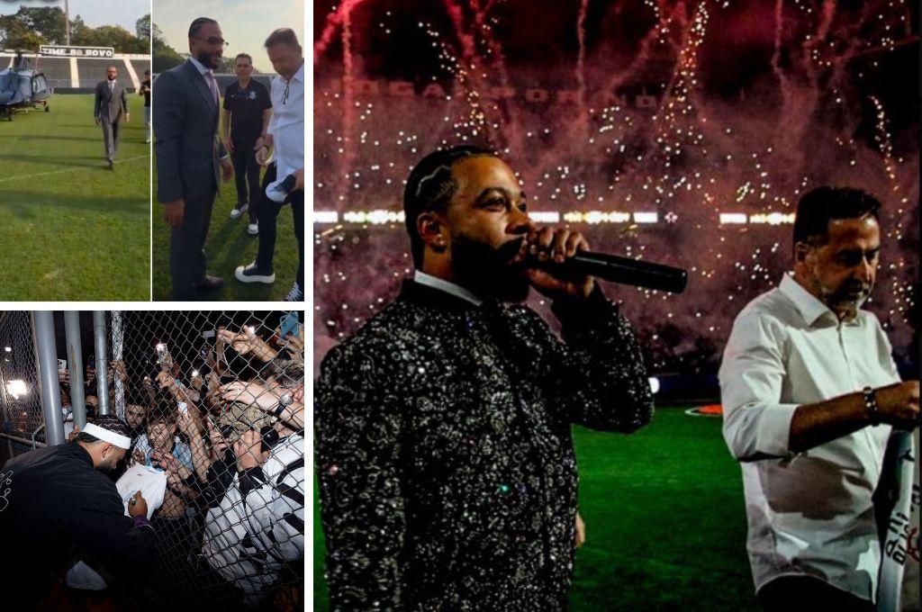 Llegó en helicóptero, su dorsal y locura de los hinchas: Así fue la presentación de Memphis Depay con el Corinthians de Brasil