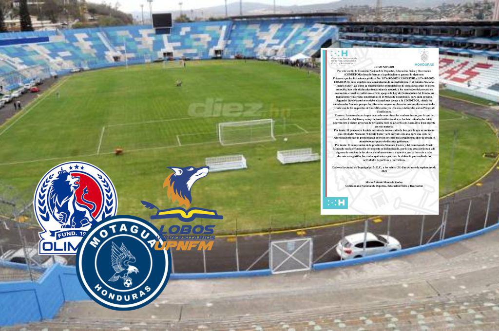 ¡No habrá remodelación! CONDEPOR anunció que no llegaron a buen término las licitaciones para la remodelación del Estadio Nacional