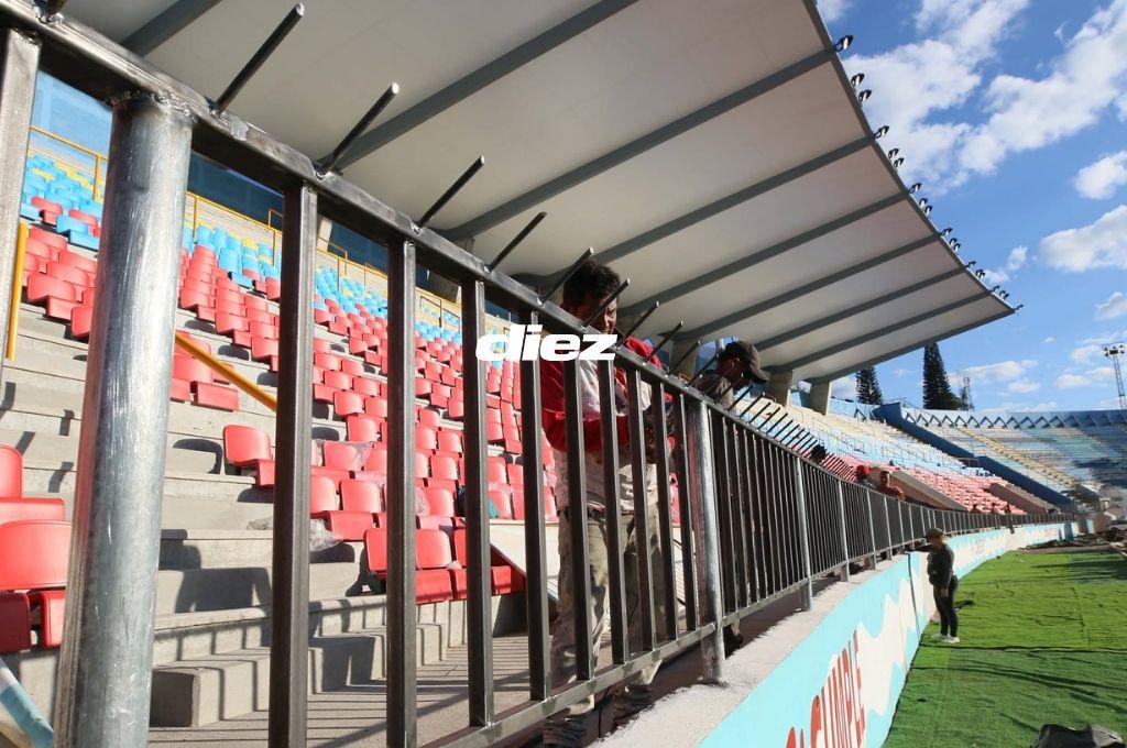 Luce impecable Estadio Nacional previo a la gran final Olimpia-Marathón; así pulen los últimos detalles en su gradería