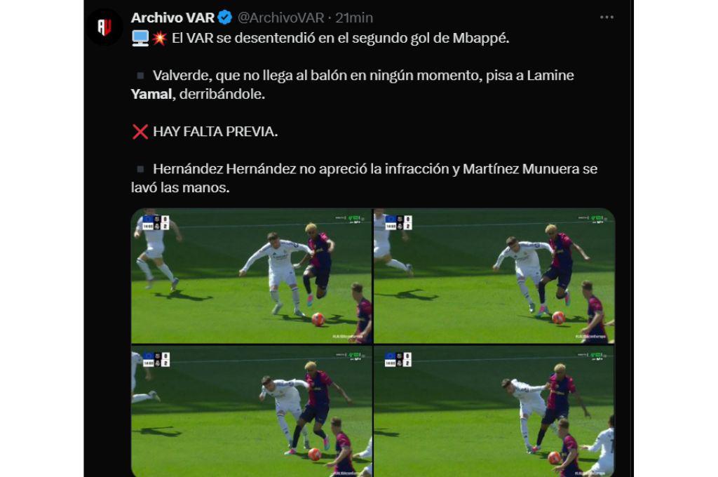 Los tremendos errores del árbitro y el VAR, el jugador que fue acusado de dopaje y la burla del Real Madrid a Barcelona