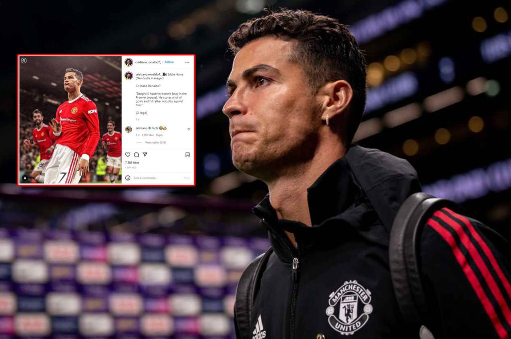 Cristiano Ronaldo responde a entrenador de la Premier League que espera su salida del Manchester United