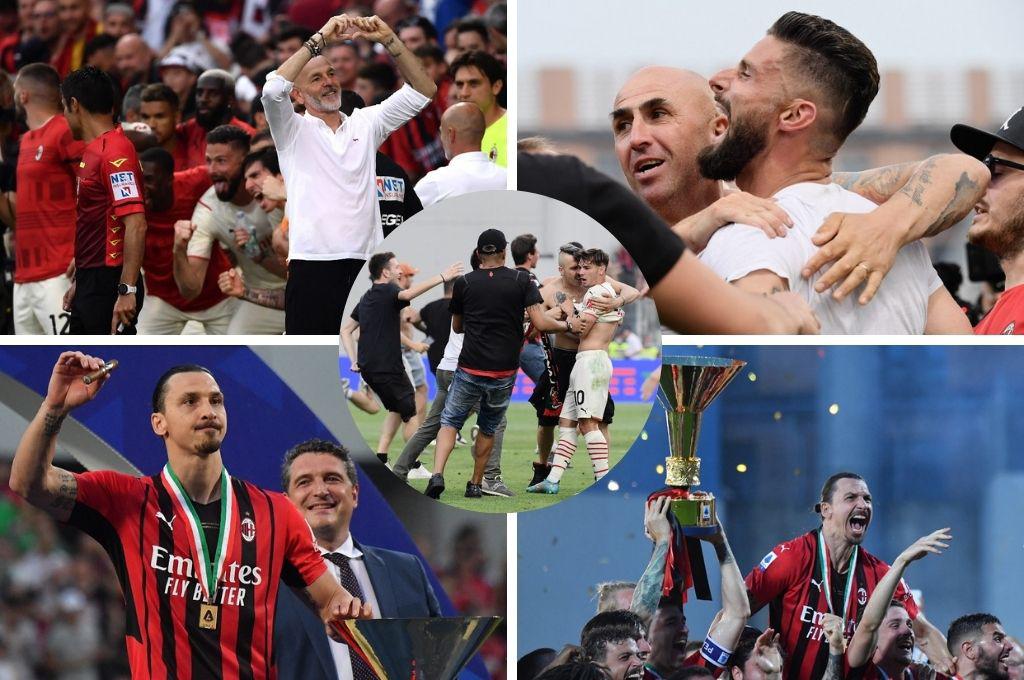 Fumándose un puro y bebiendo champagne: así fue Ibrahimovic a recoger su medalla de campeón en el festejo del AC Milan