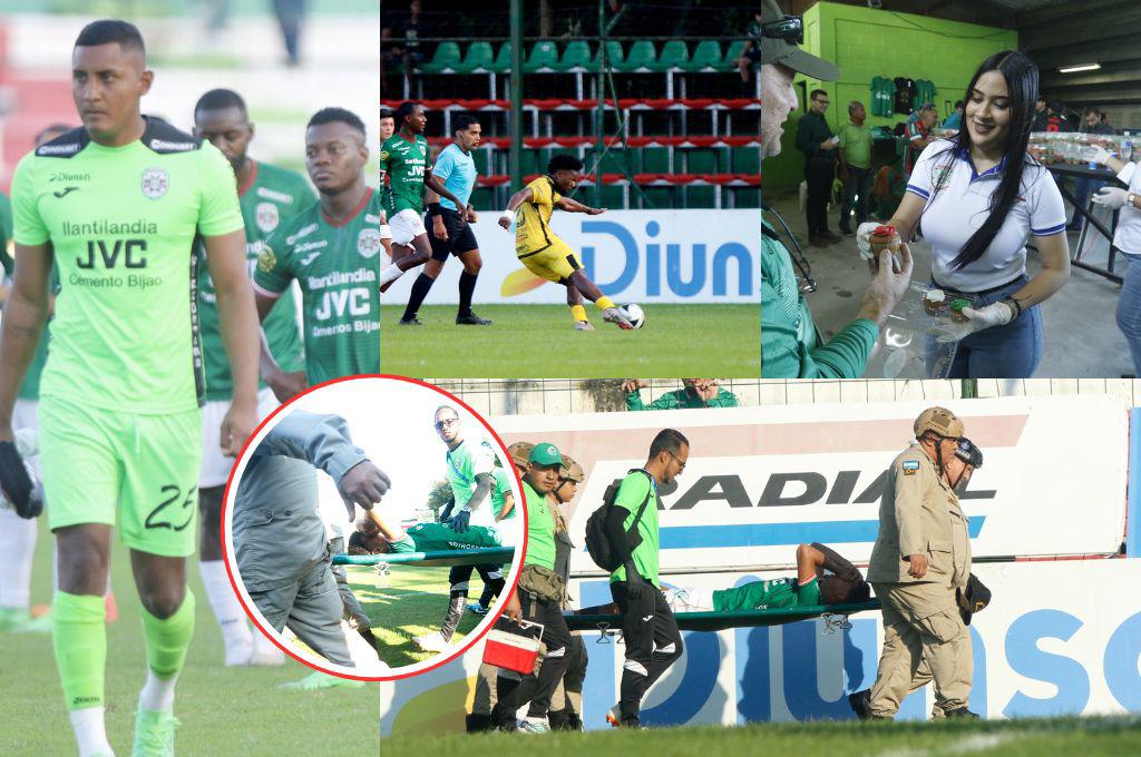Tristeza del Chelito Martínez, jugador fue enyesado en el camerino y la joya de gol de Machuca en el Marathón-Génesis
