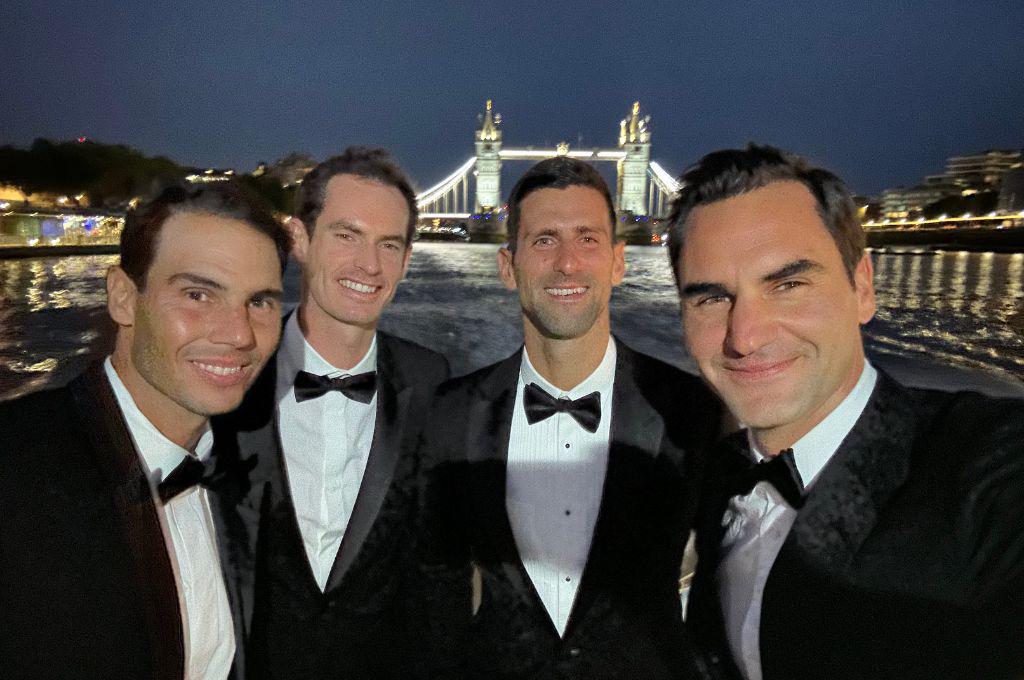 Roger Federer, Novak Djokovic, Rafael Nadal y Andy Murray ya están juntos para jugar la Laver Cup 2022