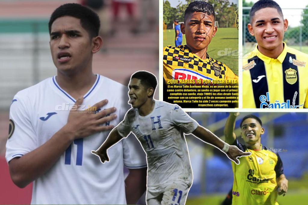 Aguantó hambre y viajaba 2 horas diarias para entrenar: Marco Aceituno, el goleador de la Sub-20 de Honduras en el Premundial