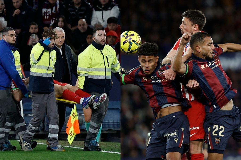 Estado delicado: estrella del Atlético termina en el hospital tras sufrir duro golpe: esto es lo que se sabe de su salud