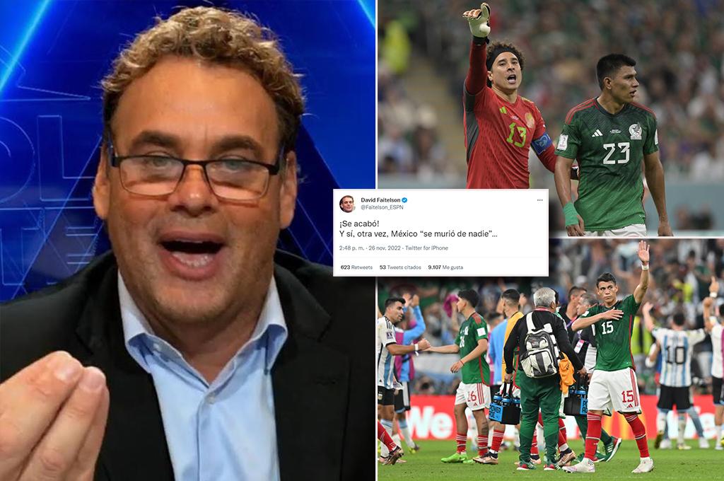 ¡Les dio con todo! Los fulminantes mensajes de David Faitelson por la derrota que sufrió México ante Argentina en el Mundial