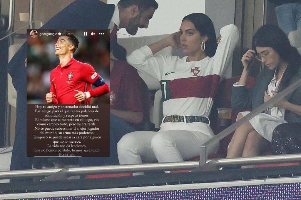 Georgina Rodríguez estalla contra entrenador de Portugal tras la eliminación del Mundial y por dejar a Cristiano en la banca