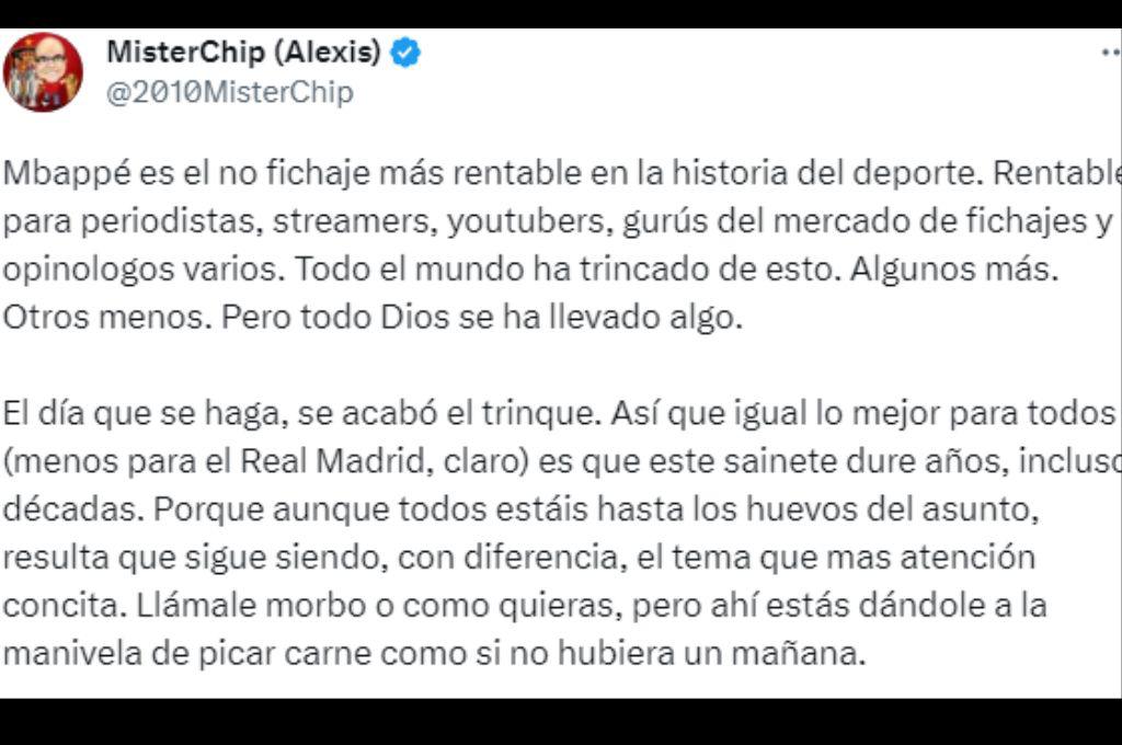 “Se volvió a burlar del Madrid”, “Mbappé es el no fichaje más rentable”: MisterChip y la prensa explotan por la decisión Kylian de seguir en el PSG