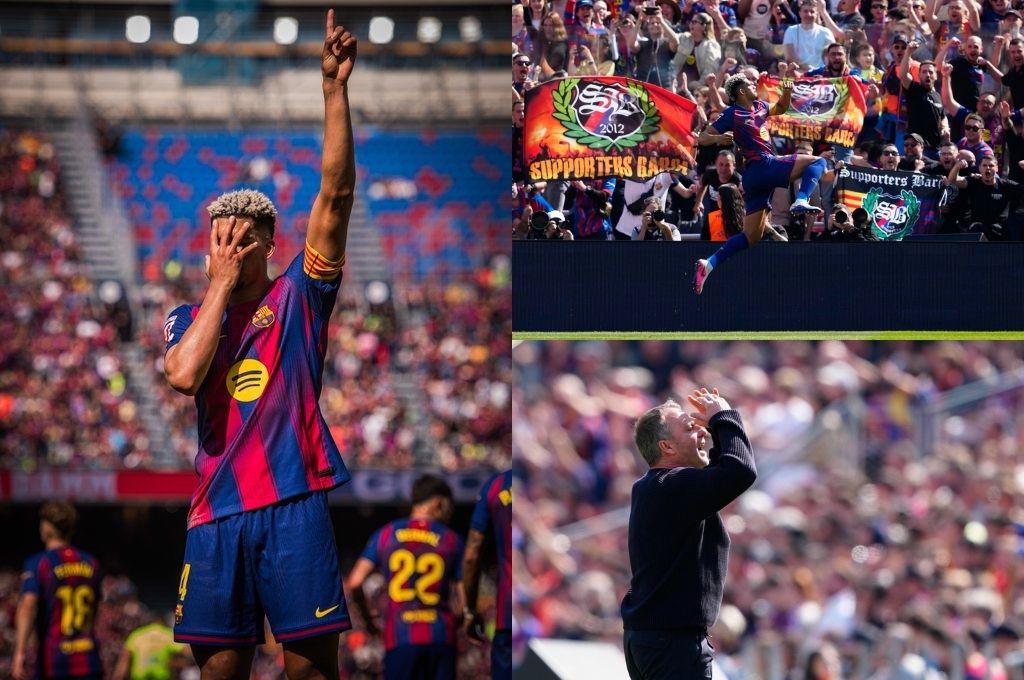 Barcelona terminó sufriendo: con solitario gol de Araujo, el equipo de Flick derrota al Rayo y se alejan más en el liderato