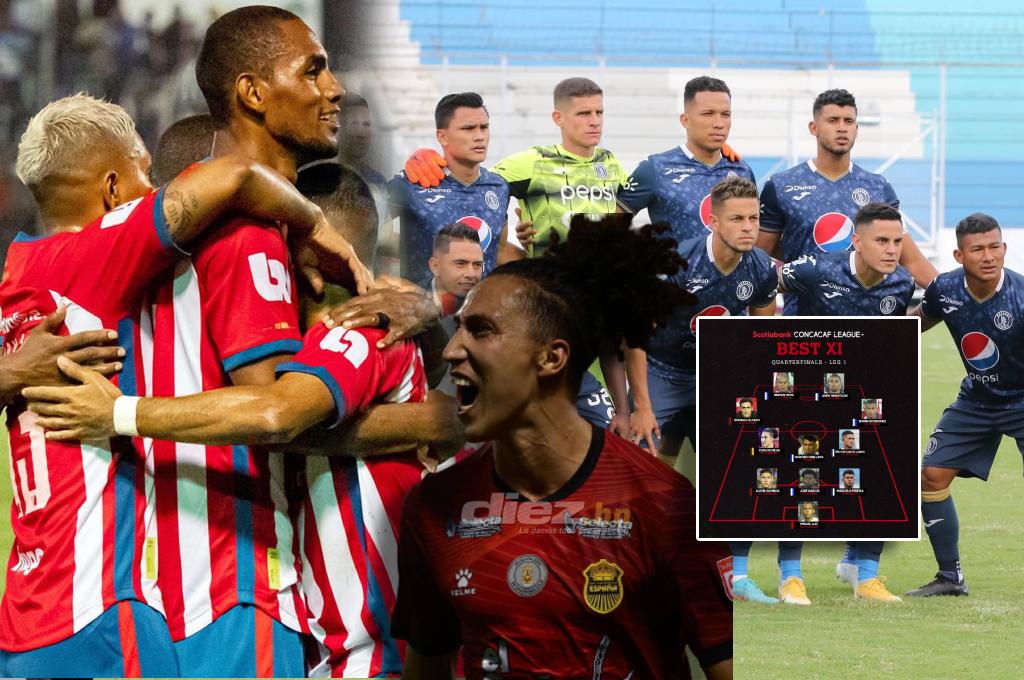 ¡Repleto de hondureños! El once ideal de la ida de cuartos en Liga Concacaf: figuran de Olimpia, Motagua y Real España